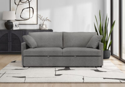 SLEEPER SOFA - CONVERTIBLE BED GREY FABRIC #CENTAURI-13