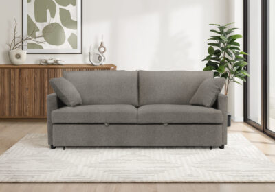 SLEEPER SOFA - CONVERTIBLE BED BROWN FABRIC #CENTAURI-16