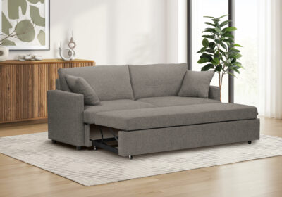 SLEEPER SOFA - CONVERTIBLE BED BROWN FABRIC #CENTAURI-16
