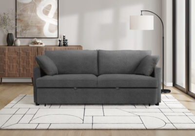 SLEEPER SOFA - CHARCOAL GREY FABRIC #BREGO-18