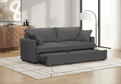 SLEEPER SOFA - CHARCOAL GREY FABRIC #BREGO-18