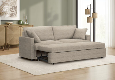 SLEEPER SOFA - LIGHT BEIGE FABRIC #BREGO-31