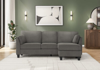 SOFA LOUNGER - L/ R FACING / GREY FABRIC #FJORD-15
