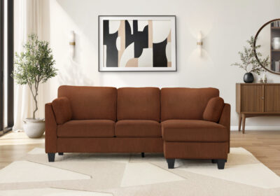 SOFA LOUNGER - L/ R FACING / RUST FABRIC #FJORD-44