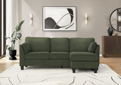SOFA LOUNGER - L/ R FACING / OLIVE GREEN FABRIC #FJORD-77