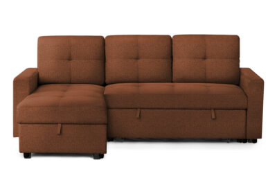 SLEEPER SOFA - L/R STORAGE LOUNGER RUST FABRIC # LUMOS-44