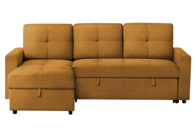 SLEEPER SOFA - L/R STORAGE LOUNGER ORANGE FABRIC # LUMOS-68