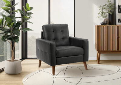 CHAIR - 31"L / BLACK PU #CK5A95