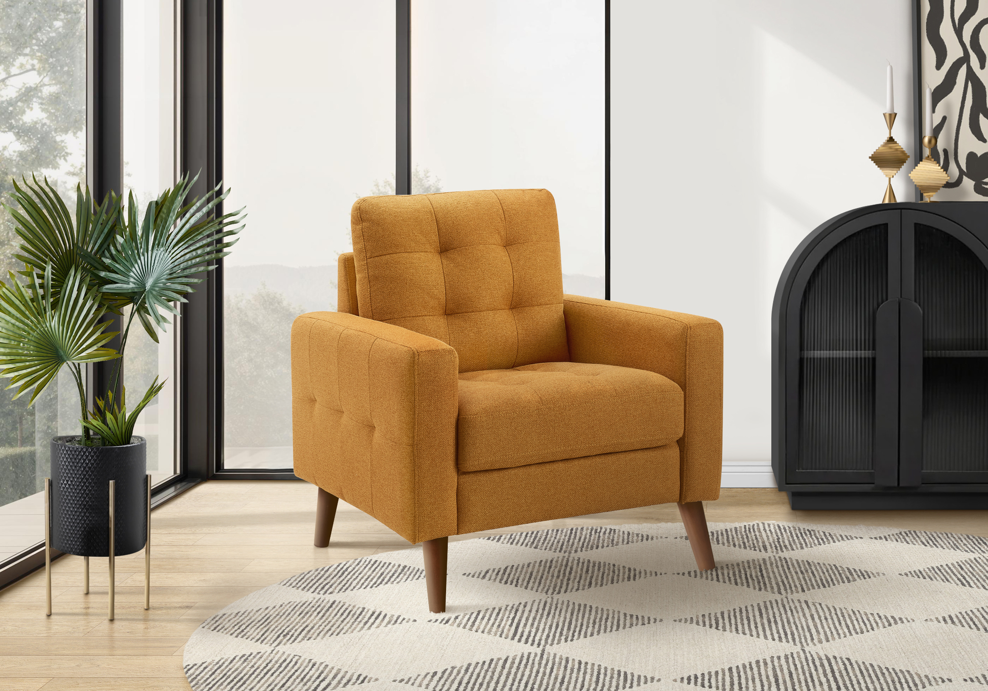 CHAIR - 31"L / ORANGE FABRIC #LUMOS-68