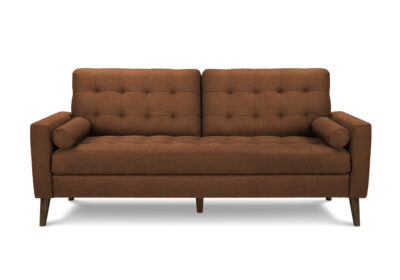 SOFA - 75"L WITH 2 PILLOWS / RUST FABRIC #LUMOS-44