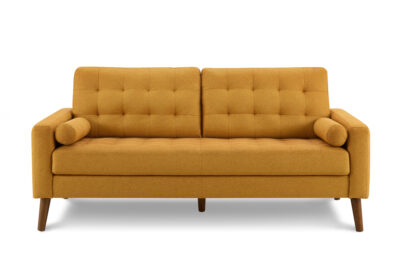 SOFA - 75"L WITH 2 PILLOWS / ORANGE FABRIC #LUMOS-68