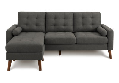 SOFA LOUNGER - L/R FACING WITH 2 PILLOWS / GREY #LUMOS-17