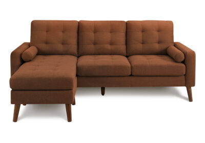 SOFA LOUNGER - L/R FACING WITH 2 PILLOWS / RUST #LUMOS-44