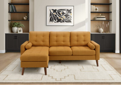 SOFA LOUNGER - L/R FACING WITH 2 PILLOWS / ORANGE #LUMOS-68