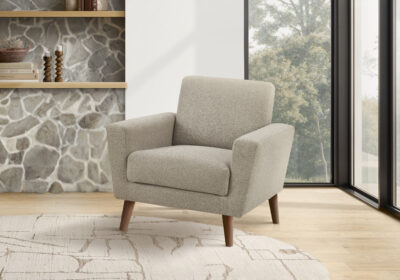 CHAIR - 34"L / LIGHT BROWN FABRIC #LUMOS-31