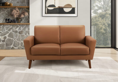 LOVE SEAT - 58"L / COGNAC PU #3007-10
