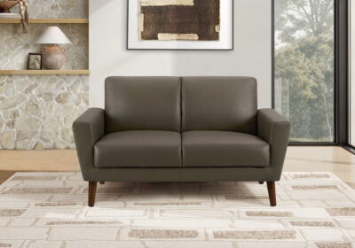 LOVE SEAT - 58"L / BROWN PU #RA-08