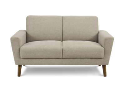LOVE SEAT - 58"L / LIGHT BROWN FABRIC #LUMOS-31