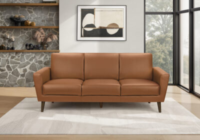 SOFA - 77"L / COGNAC PU #3007-10