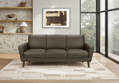 SOFA - 77"L / BROWN PU #RA-08