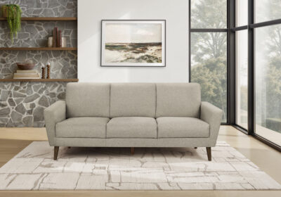 SOFA - 77"L / LIGHT BROWN FABRIC #LUMOS-31