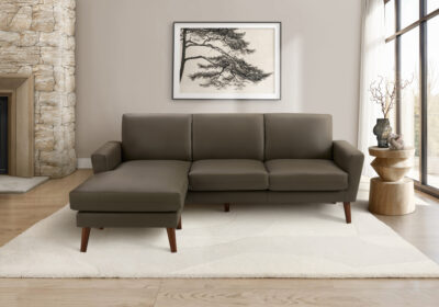 SOFA LOUNGER - L/R FACING / BROWN PU #RA-08