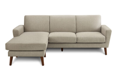 SOFA LOUNGER - L/R FACING / LIGHT BROWN FABRIC #LUMOS-31