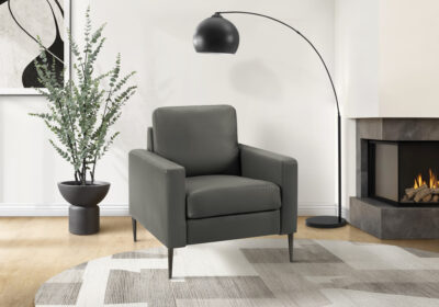 CHAIR - 32"L / GREY PU #RA-02