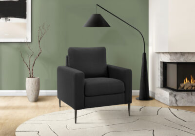 CHAIR - 32"L / BLACK FABRIC #LUMOS-19