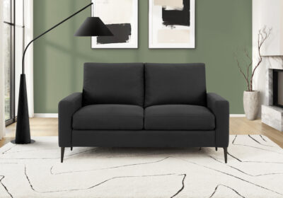 LOVE SEAT - 58"L / BLACK FABRIC #LUMOS-19