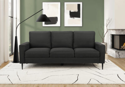 SOFA - 75"L / BLACK FABRIC #LUMOS-19