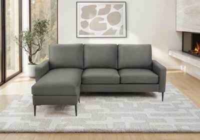SOFA LOUNGER - L/R FACING / GREY PU #RA-02