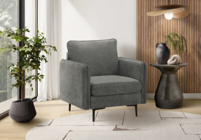 CHAIR - 32"L / GREY FABRIC #COACH-18