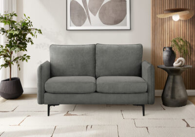 LOVE SEAT - 57"L / GREY FABRIC #COACH-18