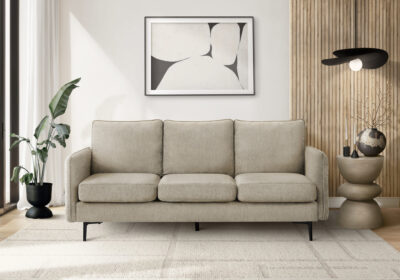 SOFA - 76"L / BEIGE FABRIC #COACH-4