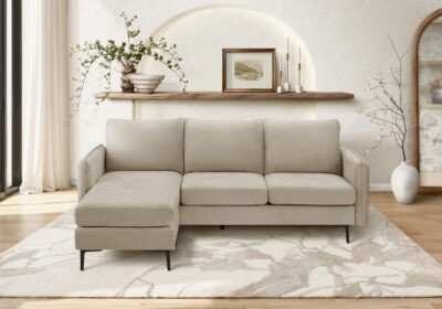 SOFA LOUNGER - L/ R FACING / BEIGE FABRIC #COACH-4