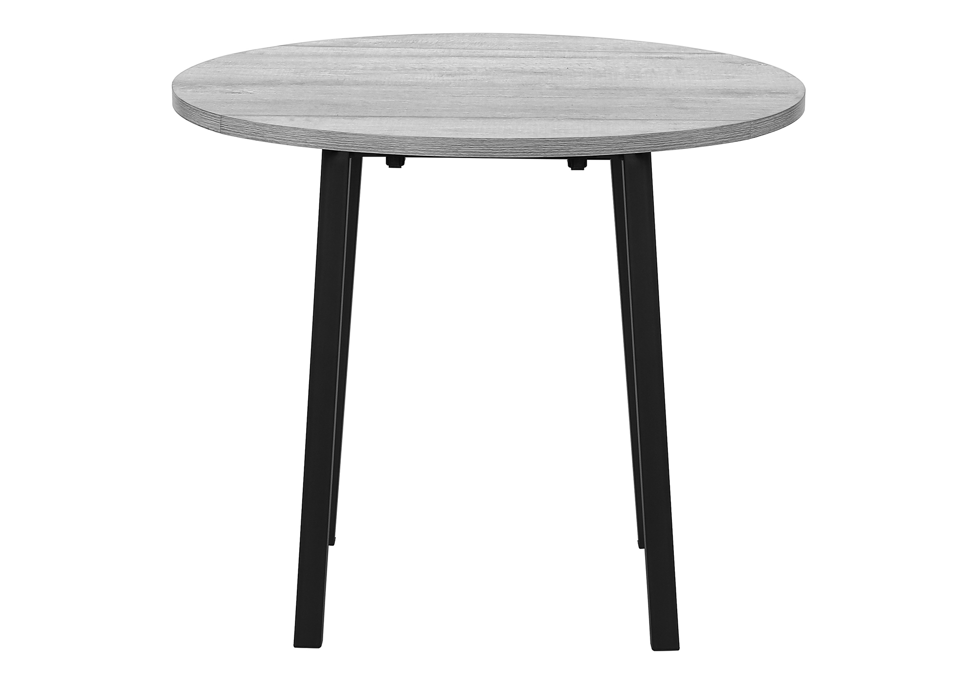 DINING SET - 3PCS SET / GREY TOP / BLACK METAL - Image 2