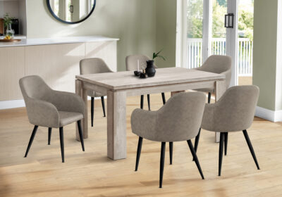 DINING TABLE - 36"X 60" / TAUPE RECLAIMED WOOD-LOOK