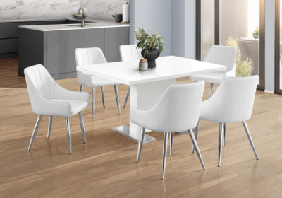 DINING TABLE - 35"X 60" / HIGH GLOSSY WHITE