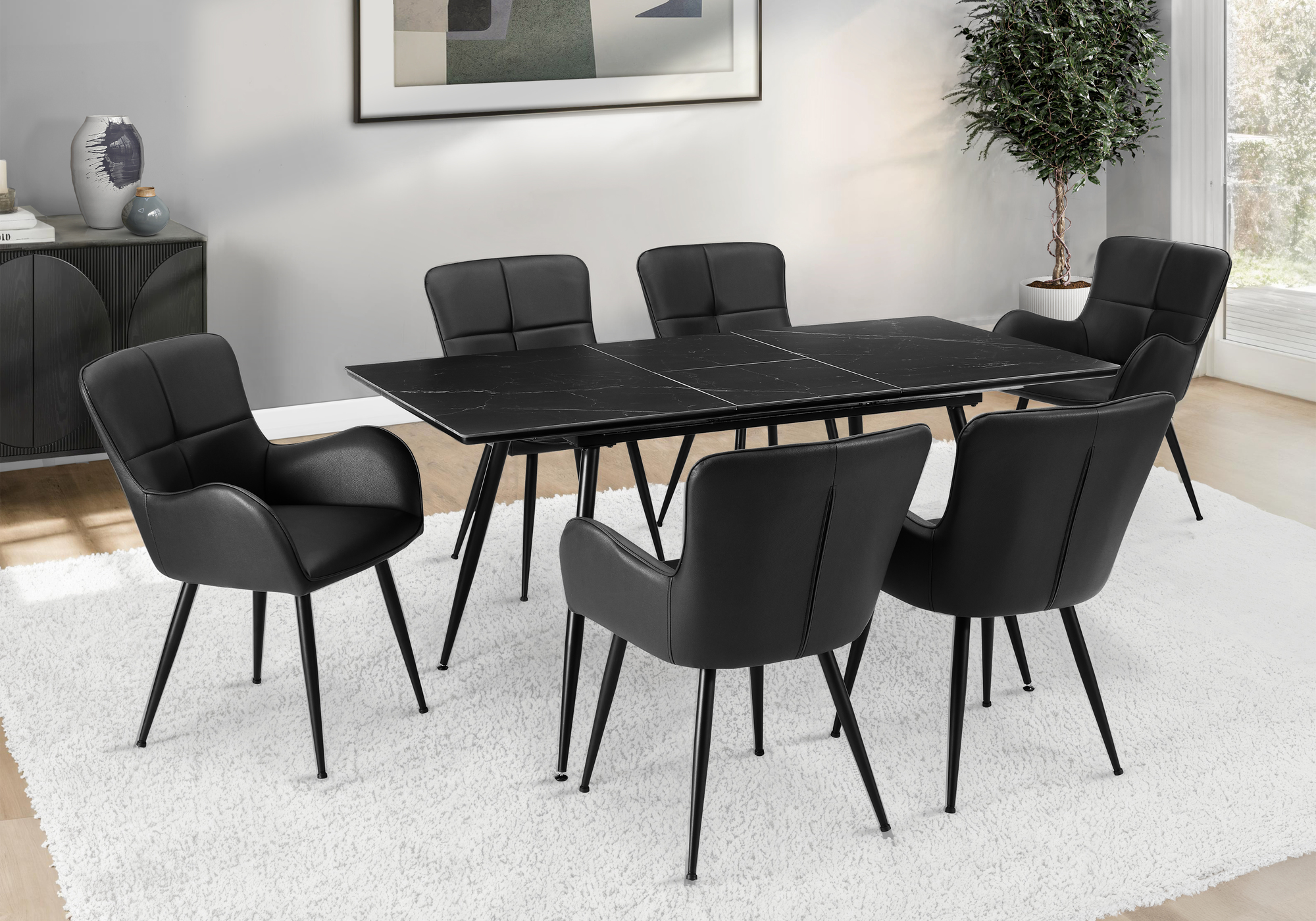 DINING TABLE - 32"X 48"X 63" / 15" BUTTERFLY / GREY STONE