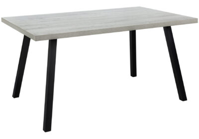 DINING TABLE - 36"X 60" / GREY / BLACK METAL