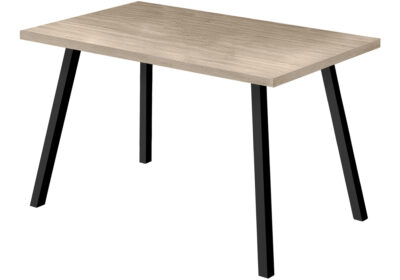 DINING TABLE - 36"X 60" / DARK TAUPE / BLACK METAL