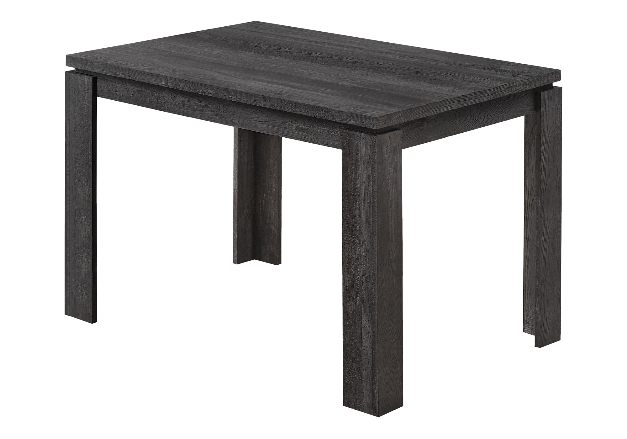 DINING TABLE - 32"X 48" / BLACK RECLAIMED WOOD-LOOK