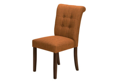 DINING CHAIR - 2PCS / 38"H UPHOLSTERED ORANGE FABRIC