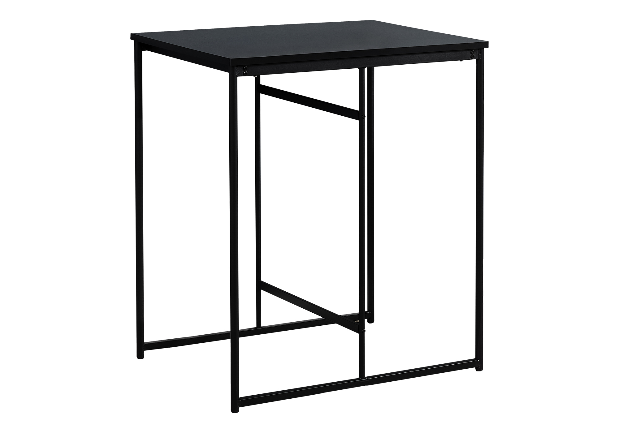 DINING TABLE - 24"X 32" / BLACK-BLACK METAL COUNTER HEIGHT