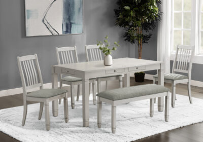 DINING TABLE - ANTIQUE GREY VENEER 36"X 60"