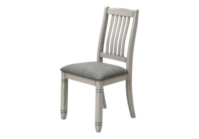 DINING CHAIR - 2PCS / 38"H UPHOLSTERED GREY FABRIC