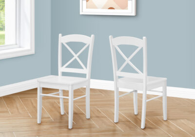 DINING CHAIR - 2PCS / 36"H WHITE