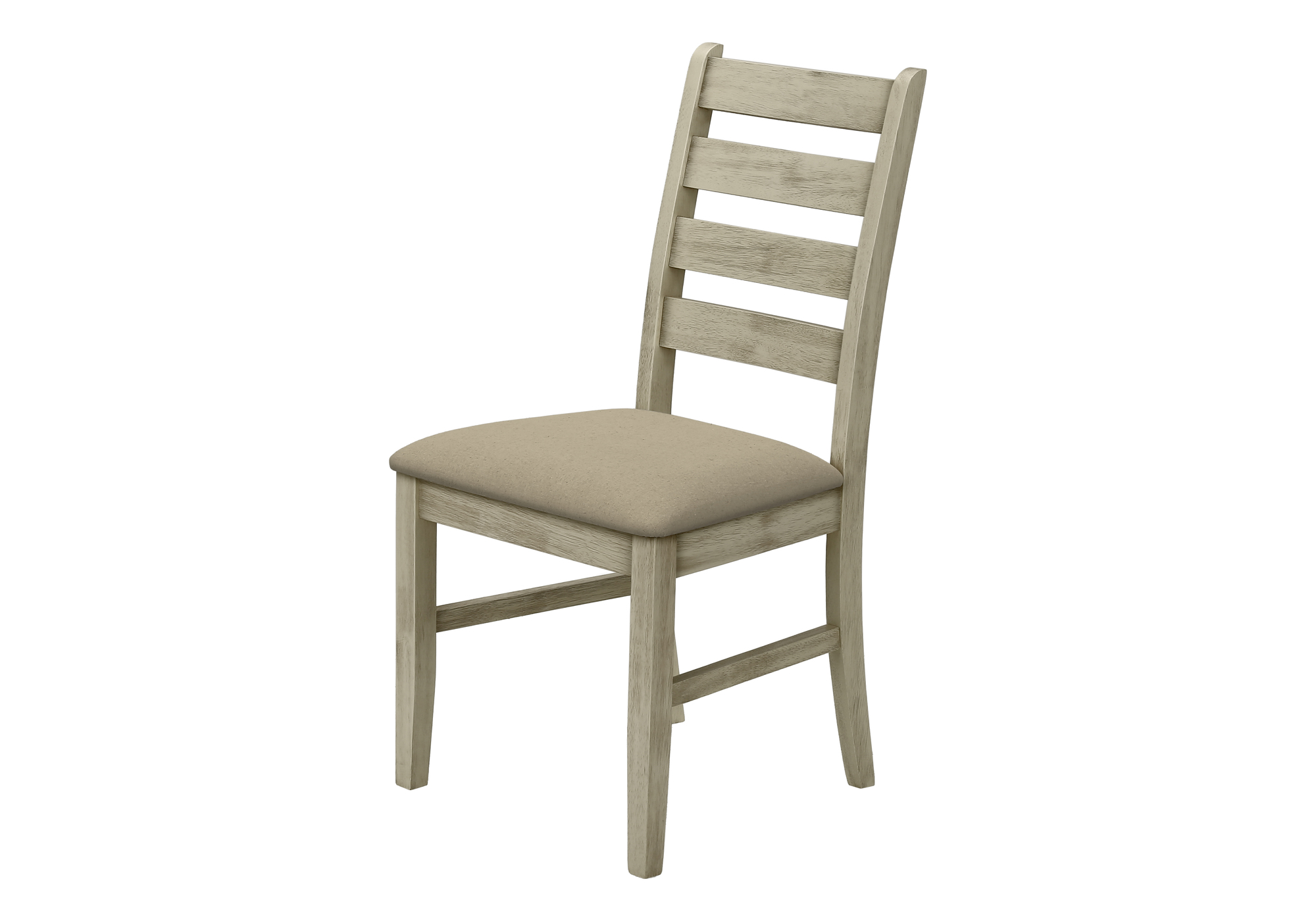 DINING CHAIR - 2PCS / 38"H UPHOLSTERED BEIGE FABRIC
