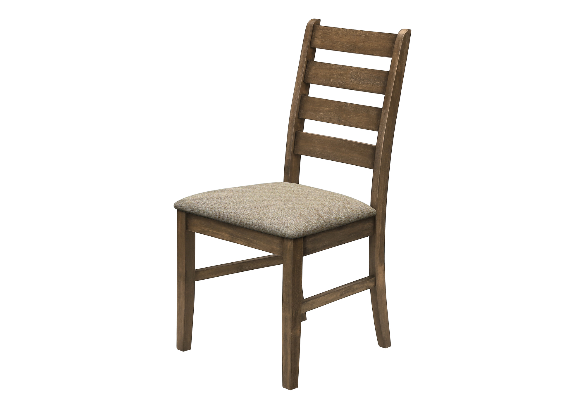 DINING CHAIR - 2PCS / 38"H UPHOLSTERED BROWN FABRIC